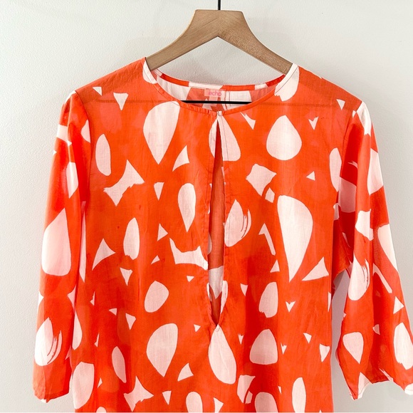 Echo 3/4 Sleeve Swim Coverup Orange Size Medium - Picture 3 of 6